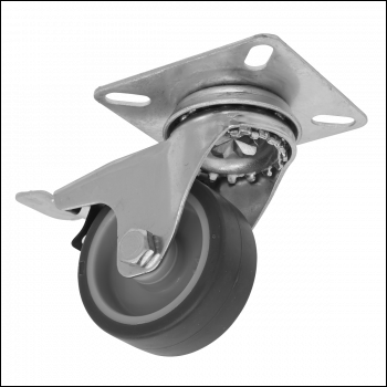 Sealey SCW250SPLEM 50mm Castor Wheel with Swivel Plate & Total Lock