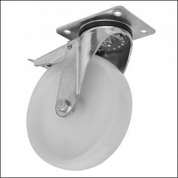 Sealey SCW4100SPLEM 100mm Castor Wheel with Swivel Plate & Total Lock