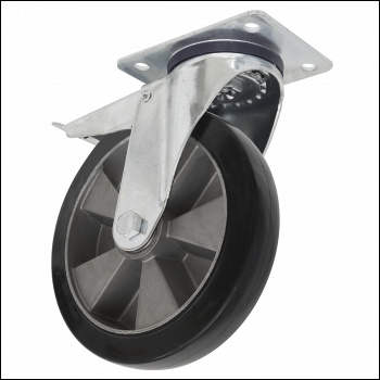 Sealey SCW5125SPLEM 125mm Castor Wheel with Swivel Plate & Total Lock