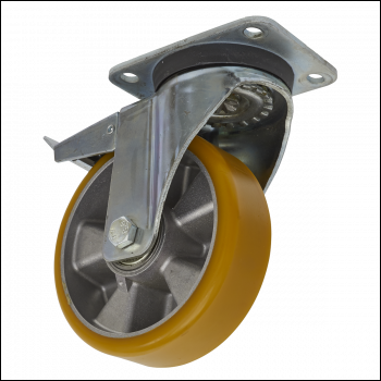 Sealey SCW5160SPL 160mm Castor Wheel with Swivel Plate & Total Lock
