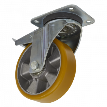 Sealey SCW5160SPL Castor Wheel Swivel Plate with Total Lock Ø160mm