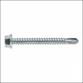 Sealey SDHX5550 Self-Drilling Screw 5.5 x 50mm Hex Head Zinc Pack of 100
