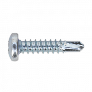 Sealey SDPH4219 Zinc Plated Self-Drilling Pan Head Phillips Screw 4.2 x 19mm - Pack of 100