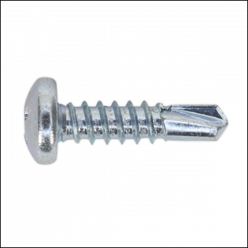 Sealey SDPH4819 Zinc Plated Self-Drilling Pan Head Phillips Screw 4.8 x 19mm - Pack of 100
