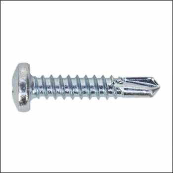 Sealey SDPH4825 Zinc Plated Self-Drilling Pan Head Phillips Screw 4.8 x 25mm - Pack of 100