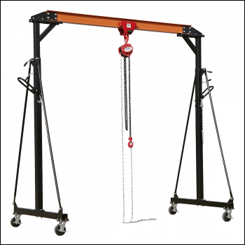 Sealey SG1000KIT Portable Lifting Adjustable Gantry Frame 1 Tonne & Hoist Combo