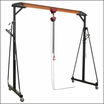 Sealey SG500KIT Portable Lifting Adjustable Gantry Frame 0.5 Tonne & Hoist Combo