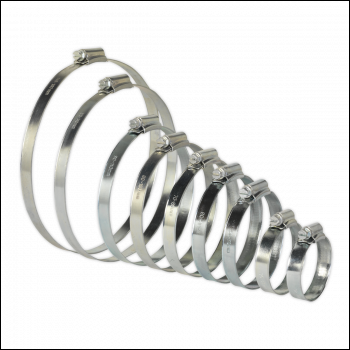 Sealey SHCS2 Zinc Plated Hose Clip Assortment 44-160mm 26pc