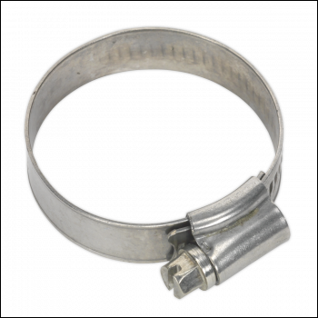 Sealey SHCSS1 Stainless Steel Hose Clip 32-44mm - Pack of 10