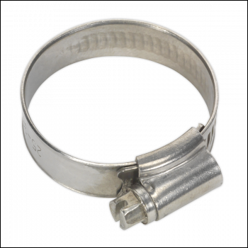 Sealey SHCSS1A Stainless Steel Hose Clip 25-38mm - Pack of 10