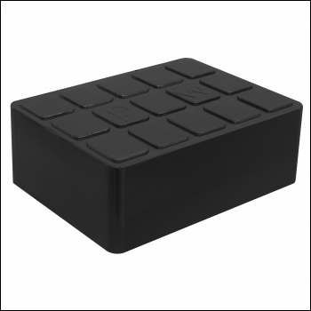 Sealey SJBEX.A02 Rubber Support Block for Viking Jacking Beams 60mm