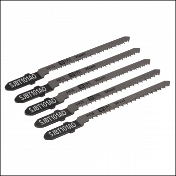 Sealey SJBT101AO Jigsaw Blade for Hard Wood 83mm 18tpi - Pack of 5