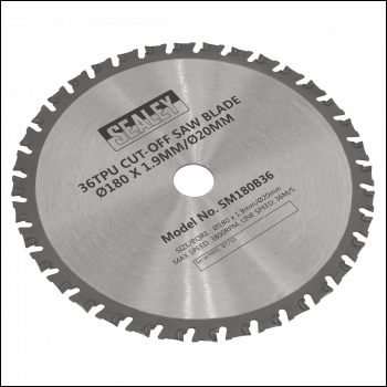 Sealey SM180B36 Cut-Off Saw Blade 180 x 1.9mm/20mm 36tpu