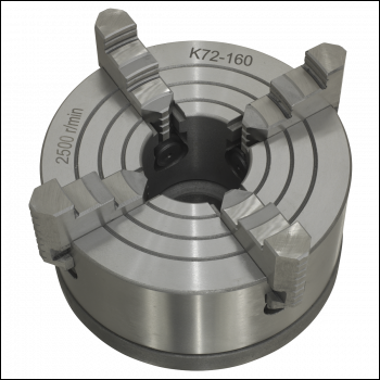 Sealey SM27FJC Independent Chuck with Back Plate 4-Jaw