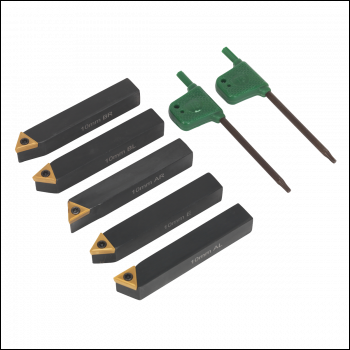 Sealey SM3025CS1 Indexable Lathe Turning Tool Set 10mm 5pc