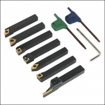 Sealey SM3025CS5 Indexable Lathe Turning Tool Set 8mm 7pc