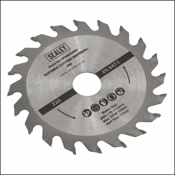 Sealey SM85B20 20tpu Circular Saw Blade Ø85 x 15 x 1.3mm