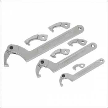 Sealey SMC2 Adjustable C-Spanner Hook & Pin Wrench Set 11pc