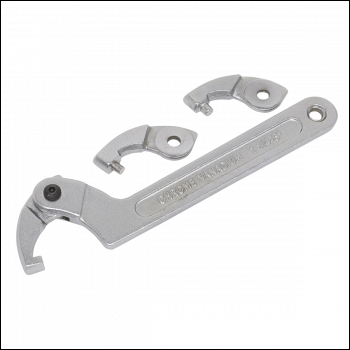 Sealey SMC2M Adjustable C-Spanner Hook & Pin Wrench Set 32-76mm 4pc