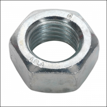 Sealey SN20 Steel Nut DIN 934 - M20 Zinc Pack of 10