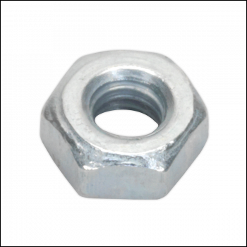 Sealey SN3 Zinc Plated Steel Nut M3, DIN 934 - Pack of 100