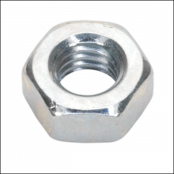 Sealey SN6 Zinc Plated Steel Nut M6, DIN 934 - Pack of 100