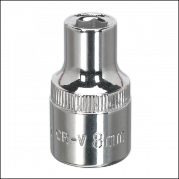 Sealey SP1208 Premier Fully Polished Socket 1/2 inch Sq Drive 8mm