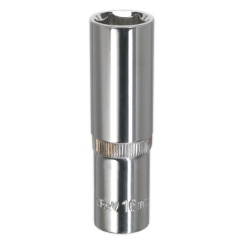 Sealey SP1216D Premier Fully Polished Deep Socket 1/2 inch Sq Drive 16mm