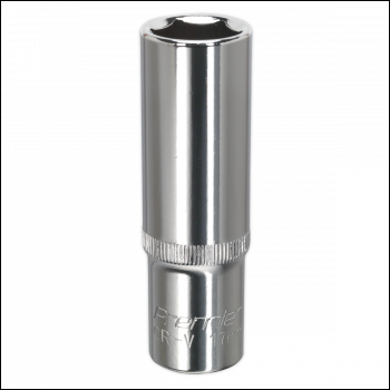 Sealey SP1217D Premier Fully Polished Deep Socket 1/2 inch Sq Drive 17mm
