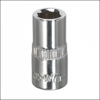 Sealey SP1407 Premier Fully Polished Socket 1/4 inch Sq Drive 7mm