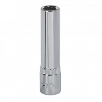 Sealey SP1407D Premier Fully Polished Deep Socket 1/4 inch Sq Drive 7mm