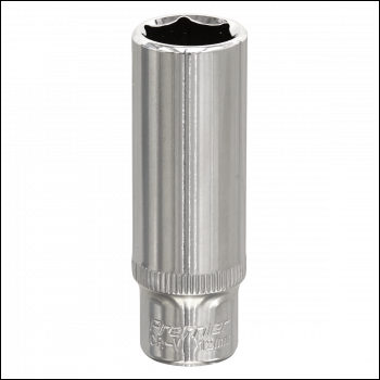 Sealey SP1412D Premier Fully Polished Deep Socket 1/4 inch Sq Drive 12mm