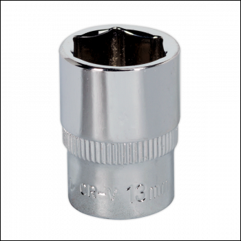 Sealey SP1413 Premier Fully Polished Socket 1/4 inch Sq Drive 13mm