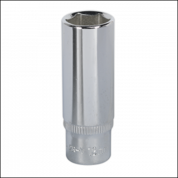 Sealey SP1413D Premier Fully Polished Deep Socket 1/4 inch Sq Drive 13mm