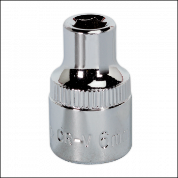 Sealey SP3806 Premier Fully Polished Socket 3/8 inch Sq Drive 6mm