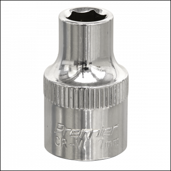 Sealey SP3807 Premier Fully Polished Socket 3/8 inch Sq Drive 7mm