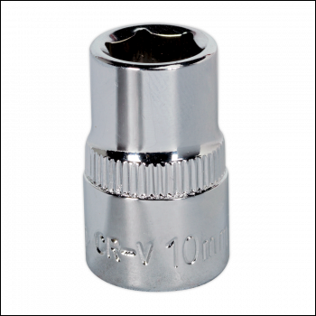 Sealey SP3810 Premier Fully Polished Socket 3/8 inch Sq Drive 10mm