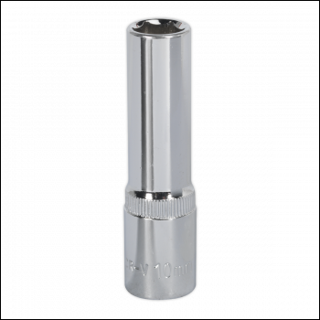 Sealey SP3810D Premier Fully Polished Deep Socket 3/8 inch Sq Drive 10mm