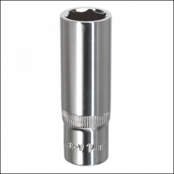 Sealey SP3814D Premier Fully Polished Deep Socket 3/8 inch Sq Drive 14mm