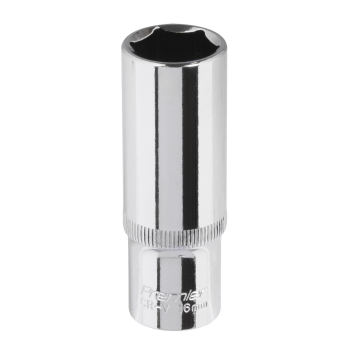 Sealey SP3816D Premier Fully Polished Deep Socket 3/8 inch Sq Drive 16mm