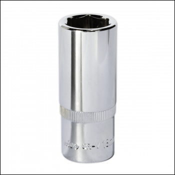 Sealey SP3818D Premier Fully Polished Deep Socket 3/8 inch Sq Drive 18mm