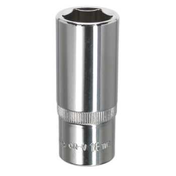 Sealey SP3818D Premier Fully Polished Deep Socket 3/8 inch Sq Drive 18mm