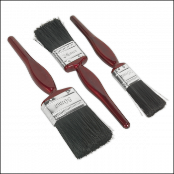 Sealey SPBS3 Pure Bristle Paint Brush Set 3pc