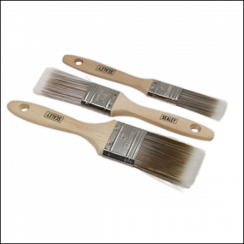 Sealey SPBS3W Wooden Handle Paint Brush Set 3pc
