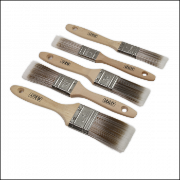 Sealey SPBS5W Wooden Handle Paint Brush Set 5pc