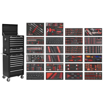 Sealey SPTCOMBO3B Superline PRO® Tool Chest Combination 14 Drawer with 447pc Tool Kit - Black