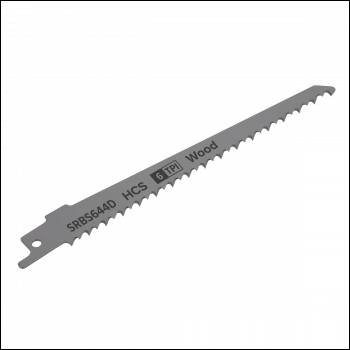 Sealey SRBS644D Reciprocating Saw Blade for Clean Wood 150mm 6tpi - Pack of 5