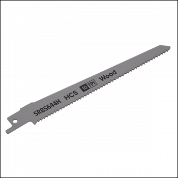 Sealey SRBS644H Reciprocating Saw Blade for Clean Wood 150mm 10tpi - Pack of 5