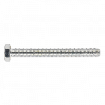 Sealey SS10100 8.8 Zinc Plated HT Setscrew M10 x 100mm, DIN 933 - Pack of 25
