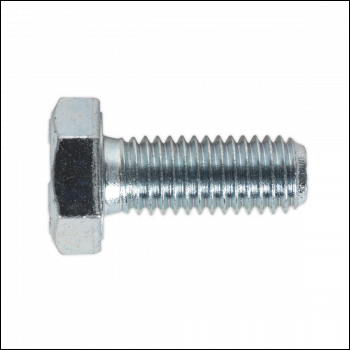 Sealey SS1025 8.8 Zinc Plated HT Setscrew M10 x 25mm, DIN 933 - Pack of 25